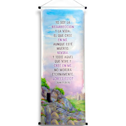 Banner Grande Juan 11:25-26