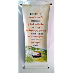 Banner Grande Josue 1:9 Beige