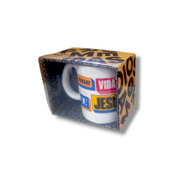 Taza De Ceramica -amor  Fe vida jesus...- Box Jdc.
