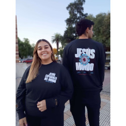 Buzo M Jesus Esperanza Del Mundo.negro. Bzo-n02 Jdc.