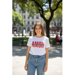 Remera Mujer Xxl Amor Vinculo Perfecto. Blanca.rma-b02 Jdc