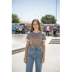 Remera Mujer Xl Hope.marron-beige. Rma-c14 Jdc