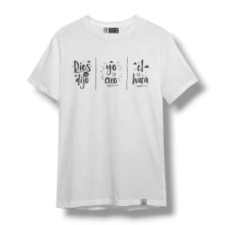 Remera M Dios Lo Dijo  Yo Lo Creo... Blanca. Rma-c24 Jdc