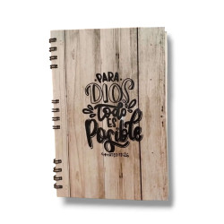 Cuaderno Mediano Anillado Tapa Dura Sf N2. Para Dios Todo Es Posible. A 203.
