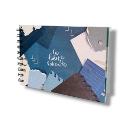 Cuaderno A5 Anillado Tapa Semi Rigida. Se Fuerte Y Valiente  B8002