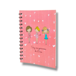Cuaderno A5 Anillado Tapa Flexible 13.5 X 19 Cm.f.n3 Soy Una Princesa De Dios