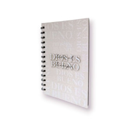 Cuaderno A5 Anillado Tapa Flexible 13.5 X 19 Cm. Sf.n3 . Dios Es Bueno Todo El...