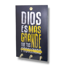 Porta Llaves Dios Es Mas Grande... Jdc