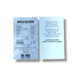 Tratados Pack 100 Unidades. Ticket Salvacion. Sfe. Rectangular Mediano. 08