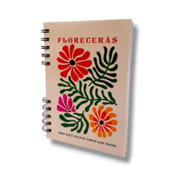 Cuaderno A5 Tapa Dura Sf. 100 Hojas. N3 .-floreceras.-a 308