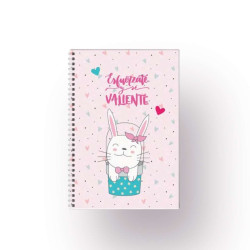 Cuaderno A5 Anillado Tapa Flexible 13.5 X 19 Cm. Sf.n3 . Esfuerzate Y Se Valiente
