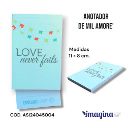 Anotador De Mil Amores. Love Never Fails. Asi