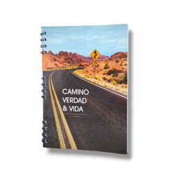 Cuaderno Mediano Anillado Tapa Flexible Sf N2. Camino Verdad & Vida 17 X 25cm. B 2005