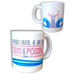 Taza  De Ceramica  -si Puedes Creer  Al Que Cree Todo Le Es Posible-jdc.