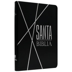 Biblia Reina Valera 1960 Letra Mediana Negra Canto Gris Pintado
