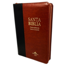 Biblia Letra Grande Rvr066clgjrtiz . Negro Y Terracota