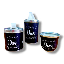 Set Matero Latas Y Mate. La Gracia De Dios Es Infinita.