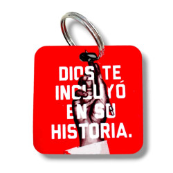 Llavero De Fibroplus Sublimado. Dios Te Incluyo En Su Historia