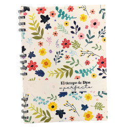 Cuaderno Mediano Anillado Tapa Flexible Sf N2.- El Tiempo De Dios Es Perfecto-.b 2006