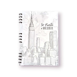 Cuaderno Mediano Anillado Tapa Flexible Sf N2. Se Fuerte Y Valiente.b 2007