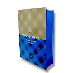 Biblia Pastoral. Letra Grande. Rvc. Tapa Dura. Azul Y Verde Musgo