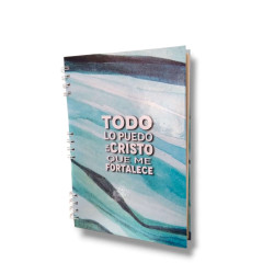 Cuaderno A4 Anillado Tapa Dura Sf. Todo Lo Puedo En...20 X 27cm. A 116