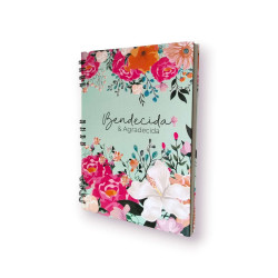 Cuaderno A4  Anillado Tapa Dura Sf. Bendecida Y Agradecida. A 105