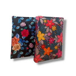 FUNDA GRANDE DE TELA ESTAMPADA FLORES