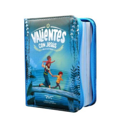 Biblia De Niños Valientes Con Jesus. Azul.cierre