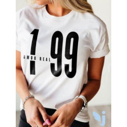 Remera L 1 99 Amor Real Blanca.chona