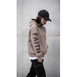 Buzo Xl Hoodie Faith. Marrón. Carpi
