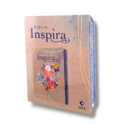 Biblia  Inspira Sentipiel  Acuarela Rosa Con Filament.ntv