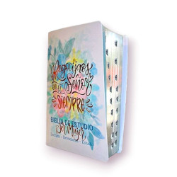 Biblia De Estudio Rvr Letra Grande Ser Mujer. Regocijaos. Flores