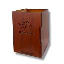 Lapicero Recto Chico. Fibroplus.  La Fe Puede Mover Montañas.