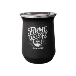 Mate Acero Térmico. Negro- Firmes En La Fe