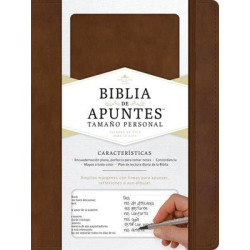 Biblia Reina Valera 1960 De Apuntes Tamaño Personal Cafe Simil Piel
