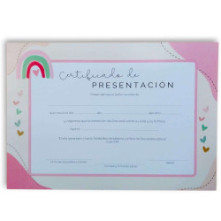 Certificado De Presentacion. Niña Sf