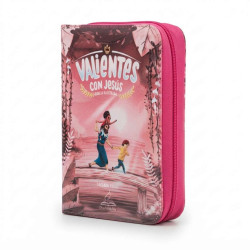 Biblia De Niño Valientes Con Jesus Rosabiblia Dios Habla Hoy Con Deuterocanónicos Cierre Vinilo Rosa