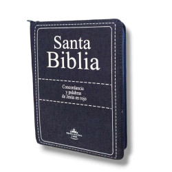 Biblia Letra Gigante Rvr Jeans Con Cierre