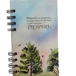 Cuaderno Pocket Tapa Dura  Sf 17 X 9 Cm. Plantado Con Proposito...