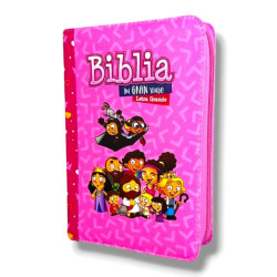 Biblia Mi Gran Viaje 045 Rvr60 Imitación Piel Con Cierre Rosa