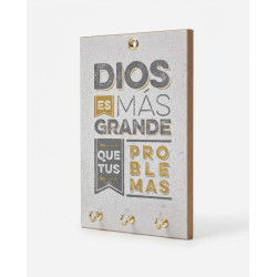 Porta Llaves Dios Es Mas Grande... Jdc