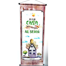 Banner Grande Josue 24:15- Madera