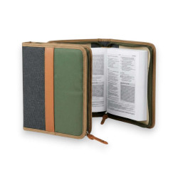 Funda Para Biblia Tamaño Gigante - Dos Tonos Verde/marrón