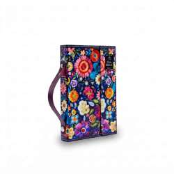 Biblia Reina Valera 1960 Exquisita – Con Concordancia – Letra 11.5 Pts– Tapa Pu – Impacto Floral – Con Manija Y Broche