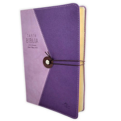 Biblia Reina Valera 1960 Vintage – Con Concordancia – Letra 11.5 Pts – Tapa Pu – Lila