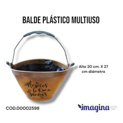 BALDE PLASTICO MULTIUSO/ PORTAMASETA....