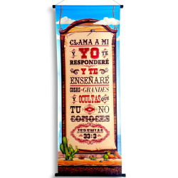 Banner Grande Jeremias 33:3.- Celeste