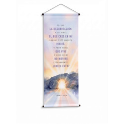 Banner Grande Juan 11:25-26