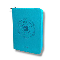 Biblia Nvi 040lg One Tone Con Cierre. Turquesa